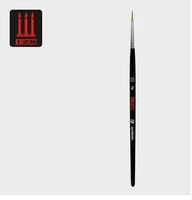 1281S15-2  кисти  Кисть "128" синтетика имитация колонка/ круглая 2/ ручка коротк. черная матовая 2000002218227