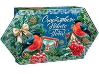 Новогодний подарок Конфетка-мини Снегири (картон) 300г 107у