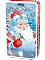 Новогодний подарок Смартфон Морозко (картон) с анимацией 400г 017у