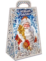 Новогодний подарок Сумочка Ажурная (картон) 700г 062у