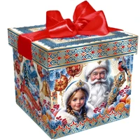Новогодний подарок Кубик Зима (картон премиум) 600г 338у