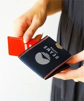 Кошелек для монет и карт с логотипом BEAMS JAPAN из татами-оби, тёмно-синий 48089963