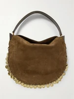 Oskan Soft сумка на плечо из замши с отделкой из кожи и декором ISABEL MARANT, коричневый 47345409