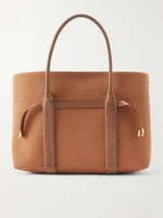 Большая сумка-тоут Ghiera из канвы с кожаной отделкой Loro Piana, коричневый 47338903