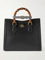 Маленькая сумка-тоут Diana из текстурированной кожи GUCCI, черный 47338916