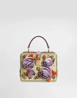 Сумка Dolce Box из сатина и лакированной кожи DOLCE &amp; GABBANA, мультицвет 47363099