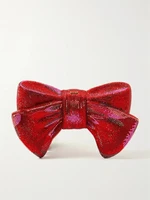 Клатч Bow Just for You под золото, украшенный кристаллами JUDITH LEIBER COUTURE, красный 47323800
