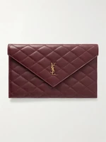Клатч из стеганой кожи SAINT LAURENT, бордовый 47323789