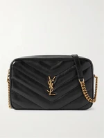Сумка через плечо 'Loulou' из стеганой текстурированной кожи SAINT LAURENT, черный 47344842