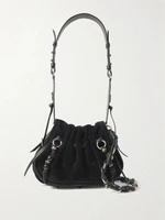 Сумка на плечо из замши с кисточкой и кожаной отделкой Bolton ISABEL MARANT, черный 47345150