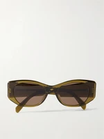 Солнцезащитные очки «кошачий глаз» из ацетата CELINE EYEWEAR, бирюзовый 47349596