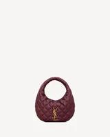 Карино из стеганой наппы SAINT LAURENT, бордовый 47371447