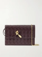 Кожаный чехол Intrecciato BOTTEGA VENETA, бордовый 47324014