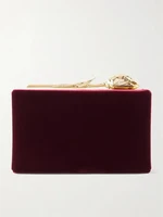 Бархатный клатч Bloom ERDEM, бордовый 47324024