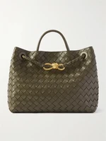 Andiamo средняя сумка из плетеной кожи Intrecciato BOTTEGA VENETA, зеленый 47338110