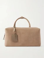 Сумка-тоут из нубука с кожаной отделкой MAX MARA, бежевый 47338244