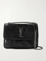 Сумка на плечо Niki Baby из стеганой мятой кожи SAINT LAURENT, черный 47343333