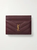 Визитница из текстурированной кожи Matelassé SAINT LAURENT, бордовый 47371738