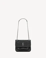 NIKI baby из винтажной кожи SAINT LAURENT, черный 47374932