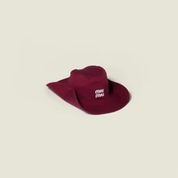 Шляпа из саржи MIU MIU, бордовый 47343314