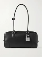 Украшенная кожаная сумка на плечо Amazona 31 LOEWE, черный 47345158