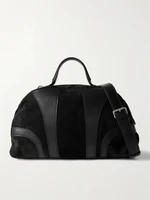 DRIES VAN NOTEN Замшевая дорожная сумка с кожаной отделкой, черный 47358562