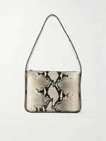 Кожаная сумка через плечо Lori с эффектом змеиной кожи KHAITE, серый 47345324