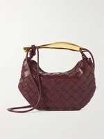 Сардинная мини-сумка через плечо из кожи Intrecciato BOTTEGA VENETA, красный 47351440