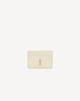 Картхолдер NIKI из винтажной кожи SAINT LAURENT, бежевый 47365812