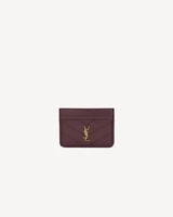 Картхолдер NIKI из винтажной кожи SAINT LAURENT, бордовый 47365813