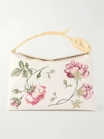 Клатч из кожи с вышивкой Bloom ERDEM, белый 47375744