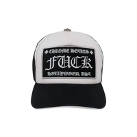 Кепка Chrome Hearts F**k Hollywood Tr**ker, черно-белая 4768265