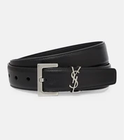 Кожаный ремень YSL Saint Laurent, черный 2110614