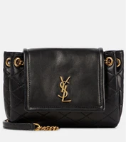 Миниатюрная кожаная сумка через плечо nolita Saint Laurent, черный 5980938