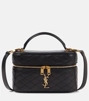 Мини-кожаная сумка-тоут gaby Saint Laurent, черный 5978364