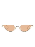Gucci Eyewear солнцезащитные очки в полуободковой оправе, золотой 17996154