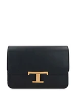 Tod's сумка через плечо из натуральной кожи mini T, черный 15831585