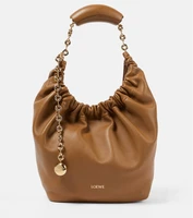 Маленькая кожаная сумка через плечо squeeze Loewe, коричневый 6955044