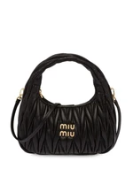 Стеганая мини-сумка Miu Wander MIU MIU, черный 25847050