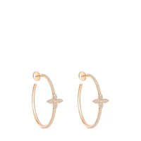 Серьги-кольца Idylle Blossom, розовое золото и бриллианты Louis Vuitton, розовый 22190982