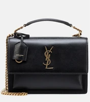 Сумка через плечо Sunset среднего размера из кожи Saint Laurent, черный 2108589