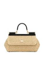 Dolce &amp; Gabbana плетеная сумка-тоут Elongated Sicily, нейтральный цвет 15680395