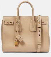 Sac De Jour Маленькая сумка-тоут из кожи Saint Laurent, бежевый 2109386