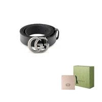 Женский ремень Gucci с буквами, черный 10435654