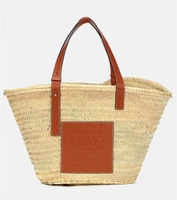Большая сумка-корзина с кожаной отделкой Loewe, бежевый 2089933