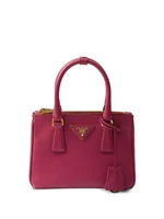 Prada мини-сумка Galleria из сафьяновой кожи, розовый 24580946