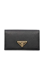 Prada картхолдер из сафьяновой кожи, черный 24581468