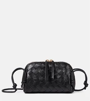 Концертный мини-кошелек Intrecciato из кожи Bottega Veneta, Black-Gold 25641977
