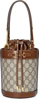 Сумка Gucci Horsebit 1955 Small Bucket Bag, бежевая 667370