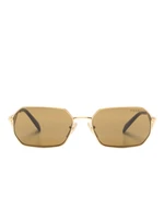 Prada Eyewear солнцезащитные очки 0PR A51S в шестиугольной оправе, золотистый 10087924